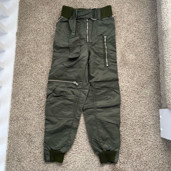 3.1 Phillip Lim Women’s Gabardine Zipper Wool Flight Cargo Pants Sz 0 - Picture 1 of 5